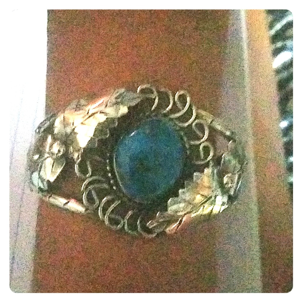 Silver and turquoise women's bracelet